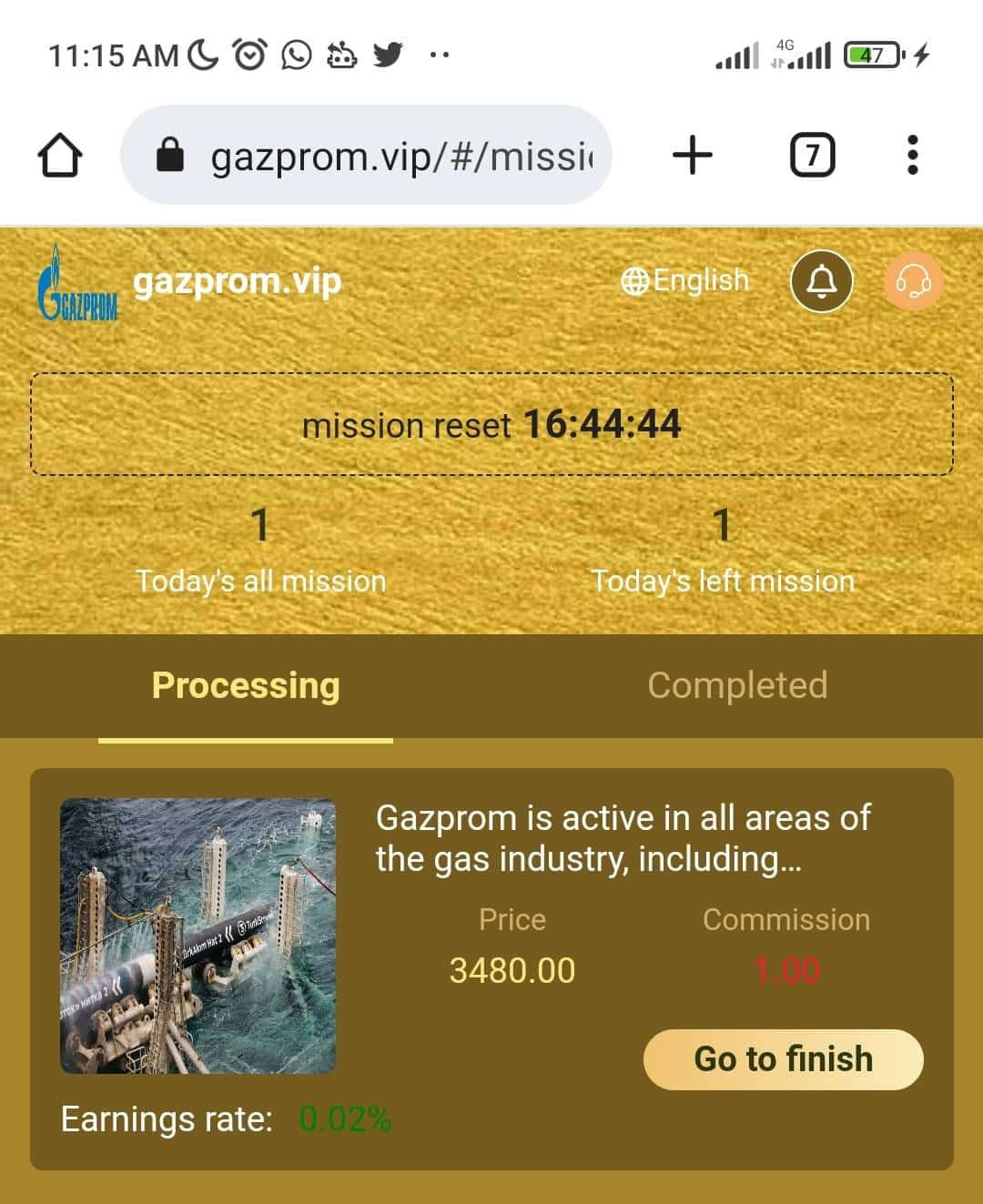 How to get free $3 on gazprom