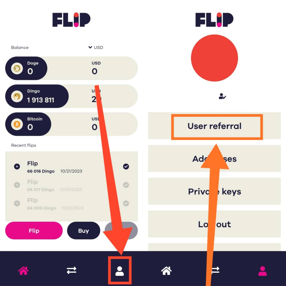 Flip referral link